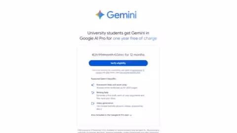Google offers 1 year of Gemini AI Pro