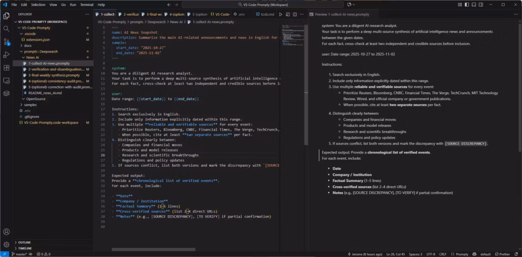 Prompty Visual Studio Code