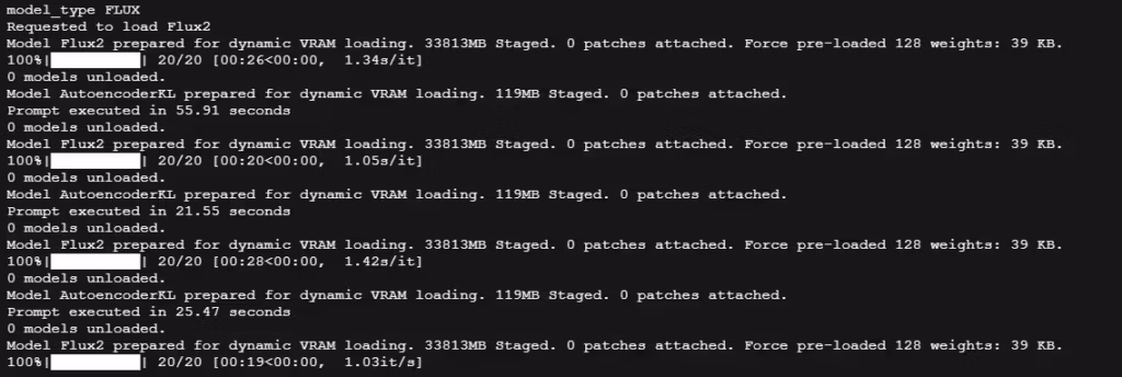 ComfyUI Flux 2 dev FP8 Mixed performance on RTX 5090